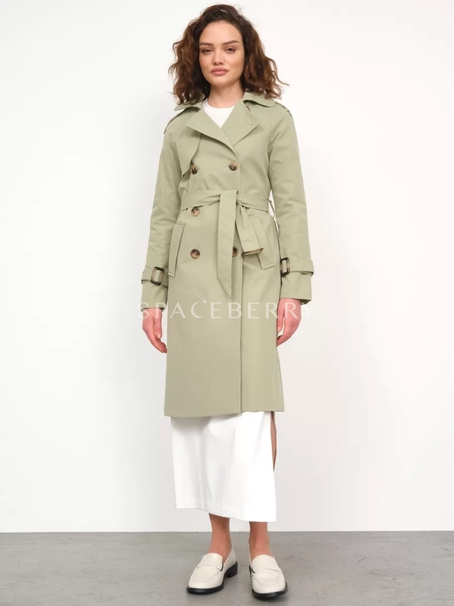 Плащ тренч длинный оверсайз на осень демисезонный
